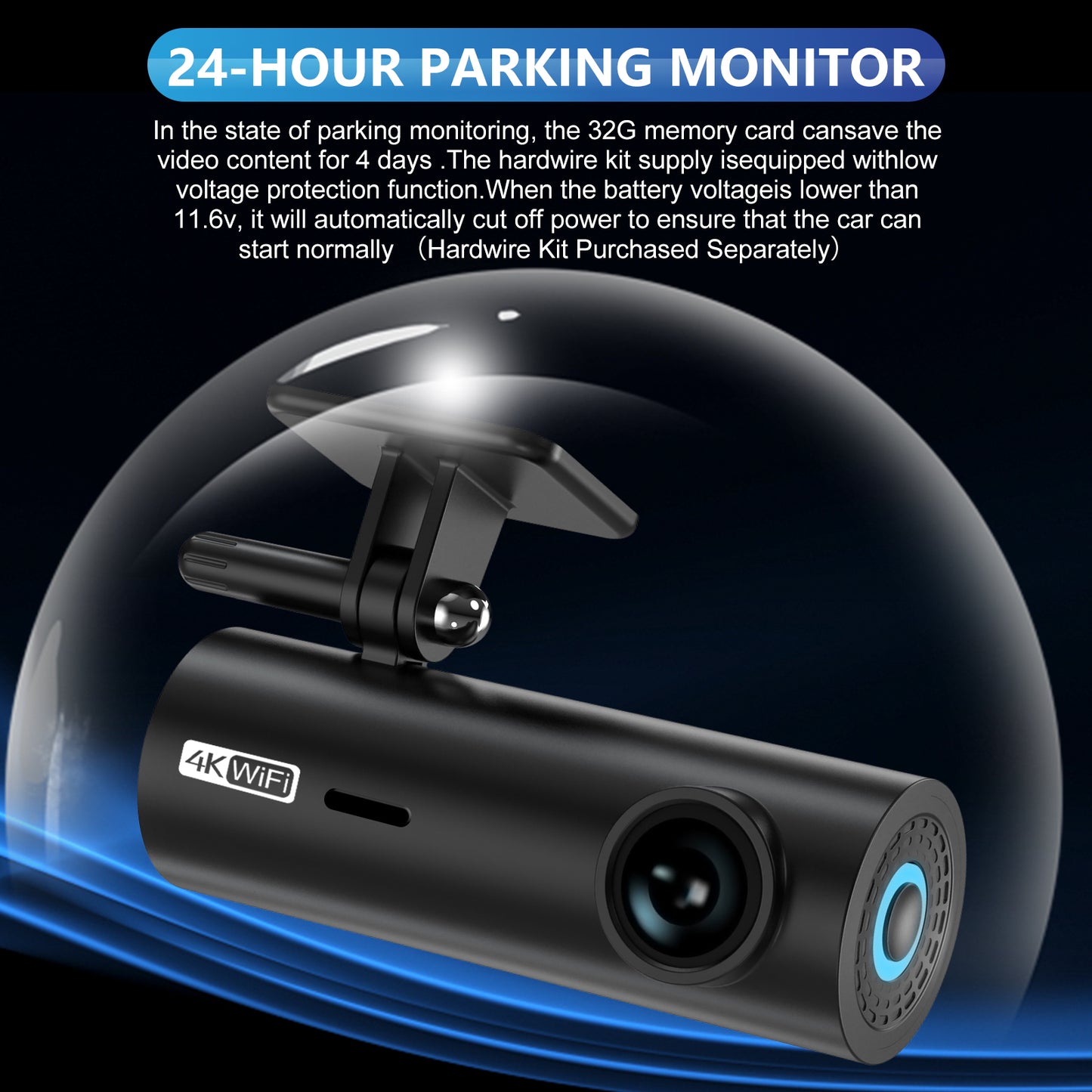 4K Ultra HD WiFi Dash Cam