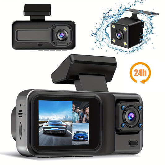 TripleVision Dash Cam: 3-Channel Protection with Night Vision