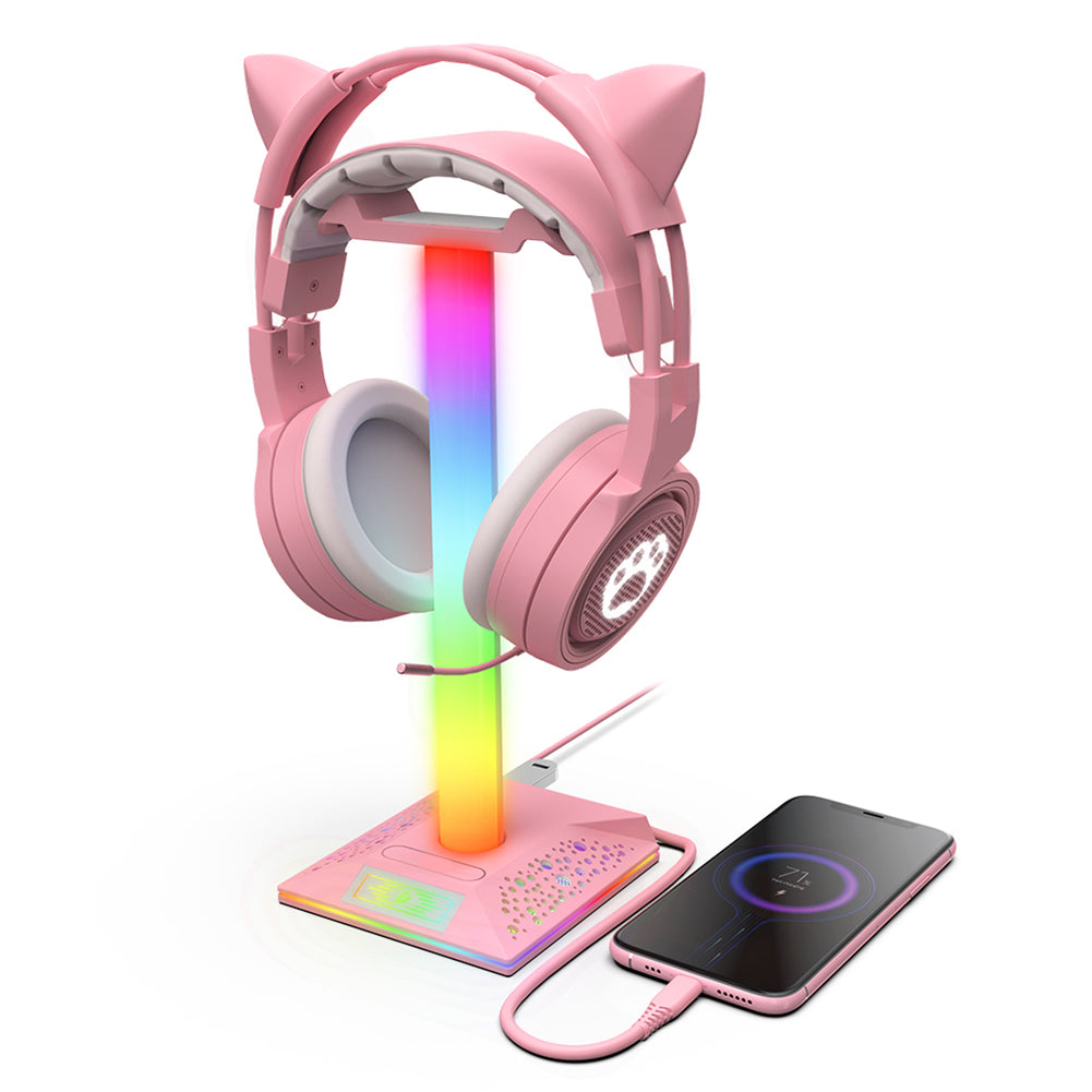 KittyWave RGB Wireless Charging Station & Headset Stand