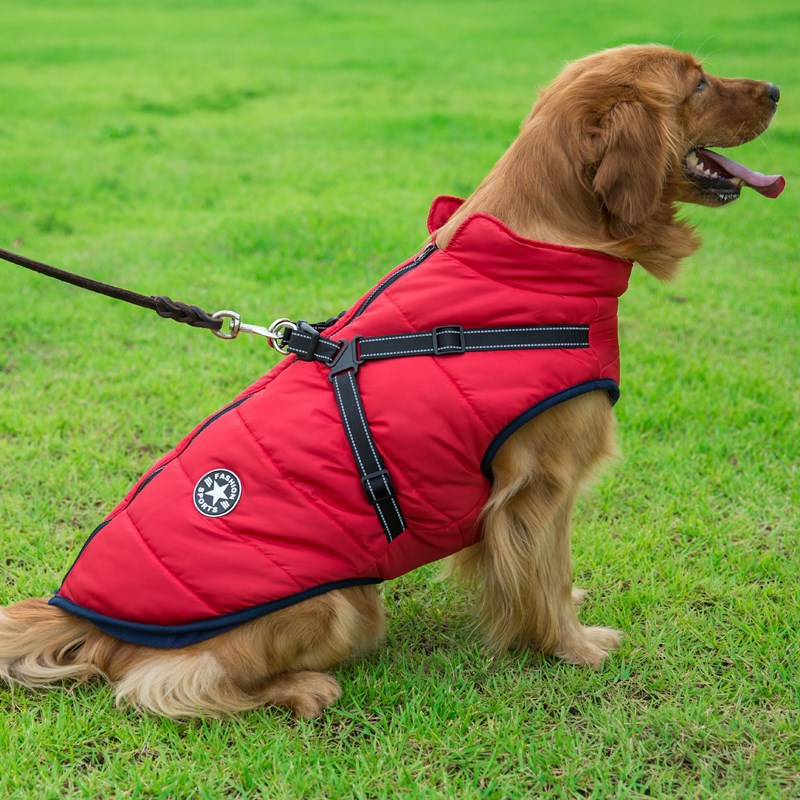 PawShield Pro Waterproof Dog Jacket with Integrated Harness