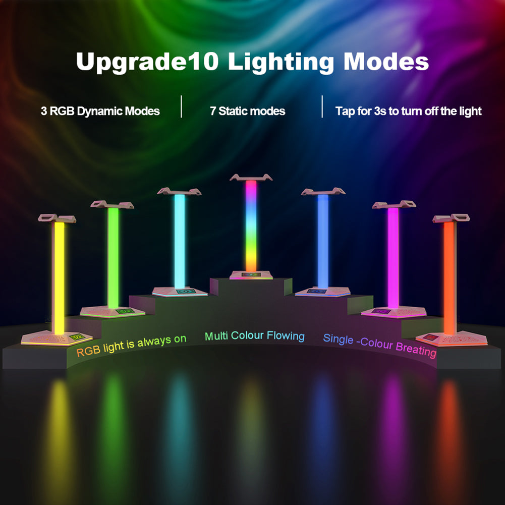 KittyWave RGB Wireless Charging Station & Headset Stand