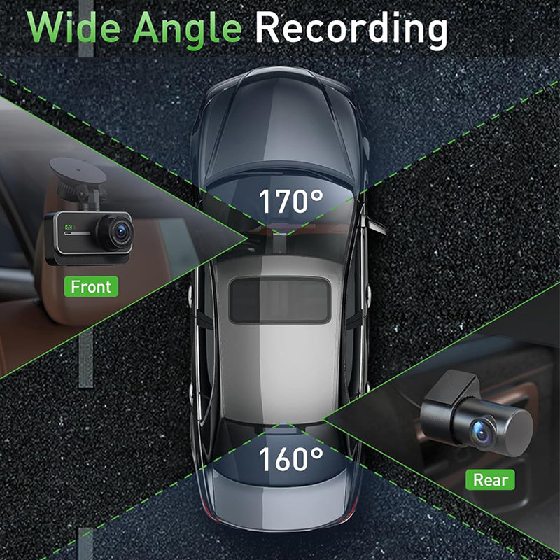 G900 4K Dash Cam Front and Rear Interior