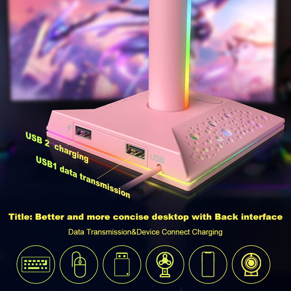 KittyWave RGB Wireless Charging Station & Headset Stand