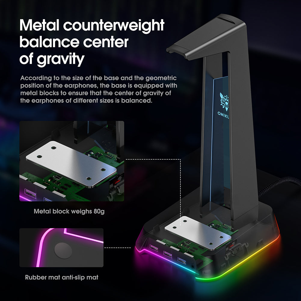 LumiStand Pro RGB Headset Display Stand