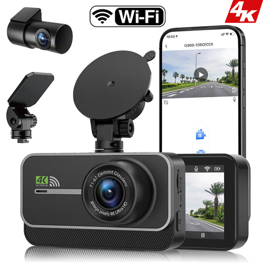 G900 4K Dash Cam Front and Rear Interior